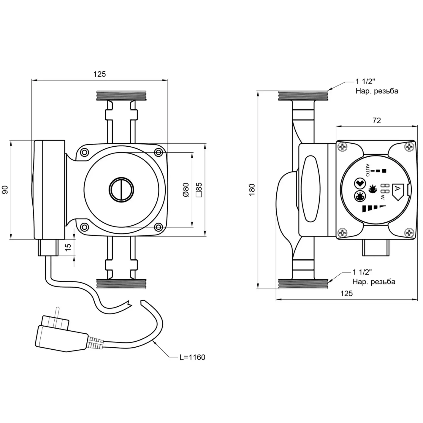 Циркуляционный насос Thermo Alliance LPSA 25/60/180 (LPSA2560180) - Фото 1